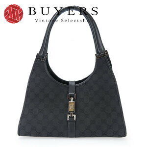 Gucci Jackie handbag black GG canvas